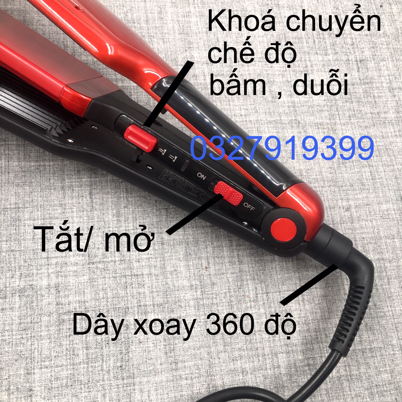 ✅tặng kẹp✅ Máy duỗi bấm tóc 2in1 105