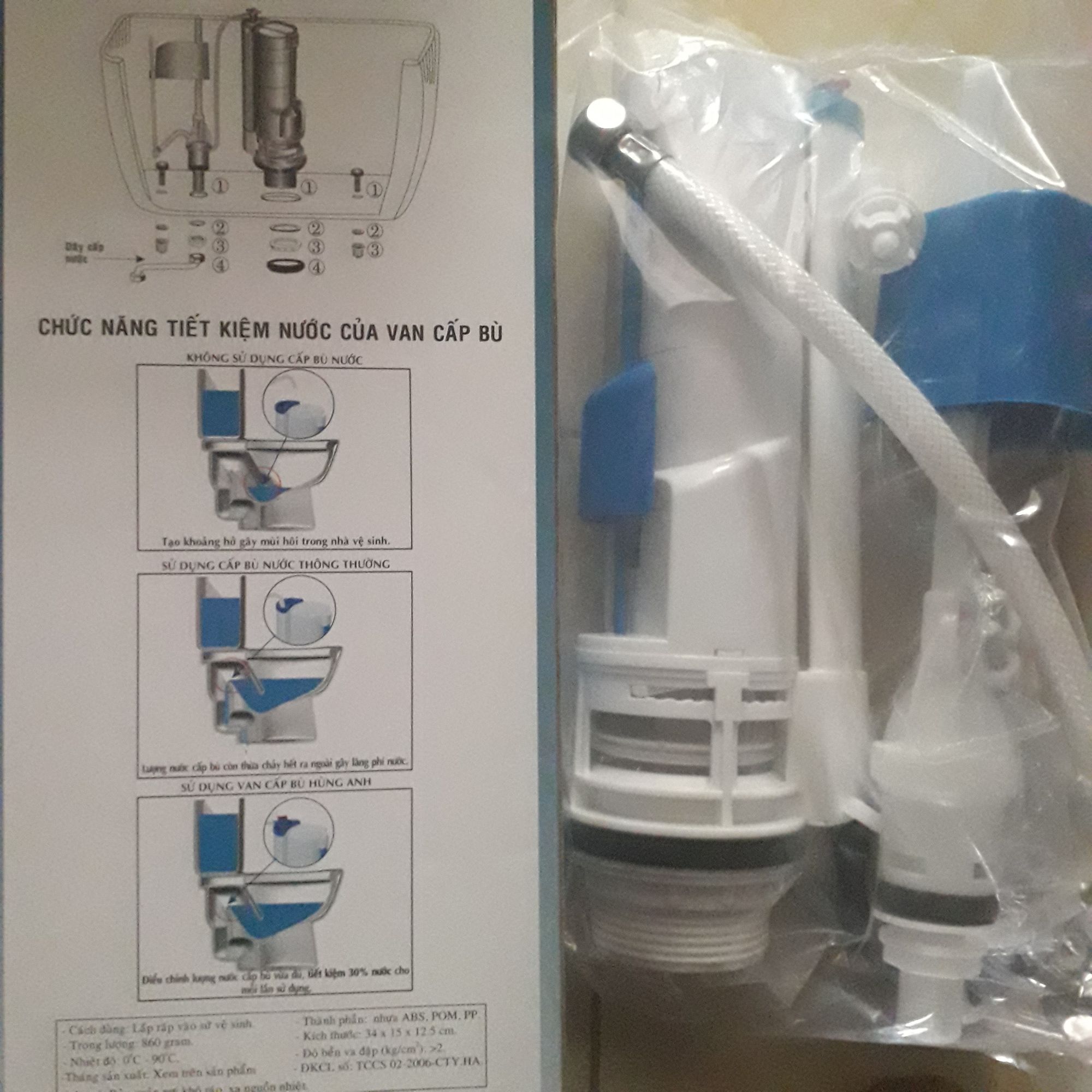 BỘ XẢ CẦU 2 NÚT NHẤN CAO CẤP - HUNG ANH
