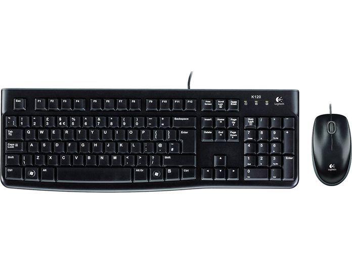 Bộ bàn phím và chuột có dây Logitech MK120 - Hàng Chính Hãng