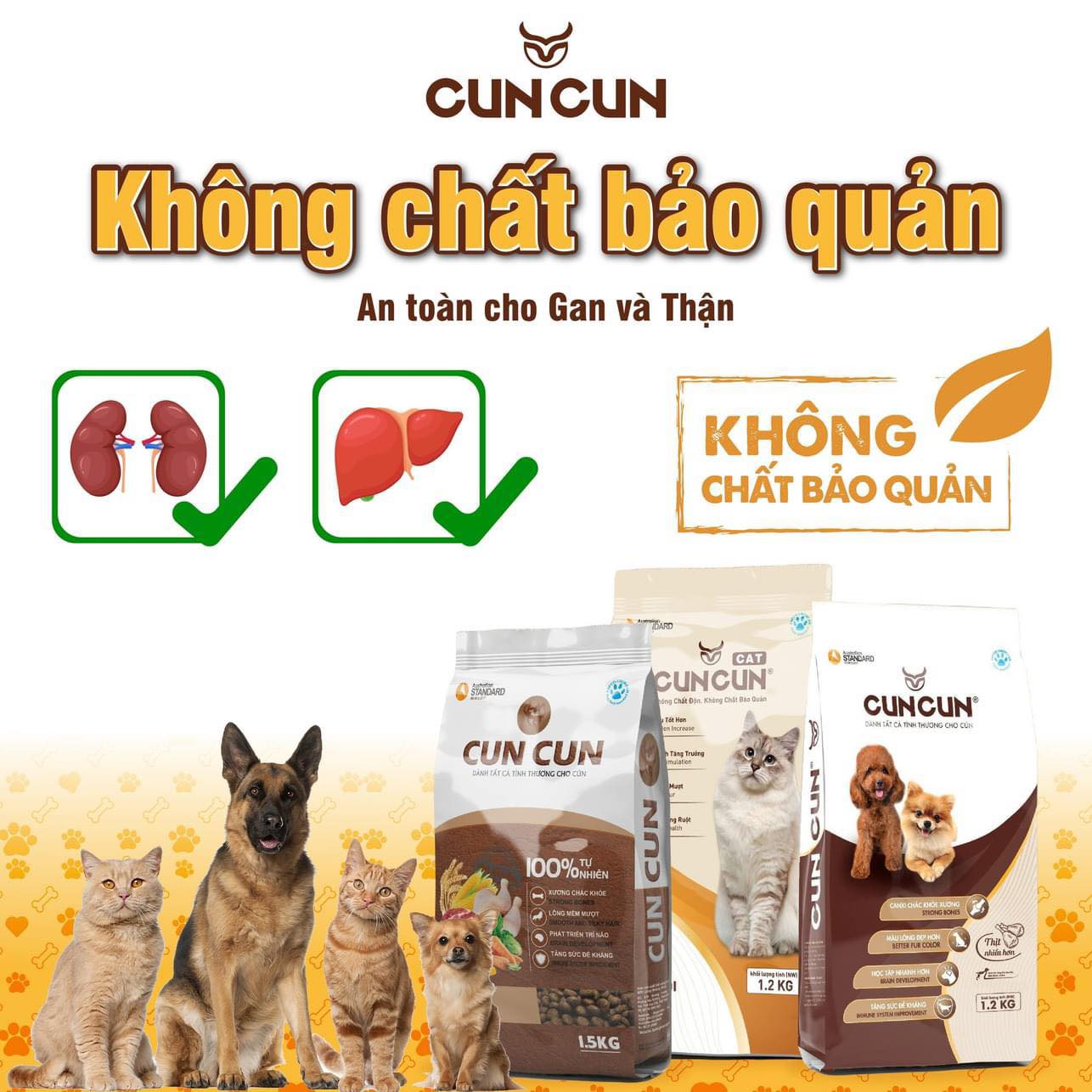 thức ăn Hạt hiệu CUN CUN  dành cho chó (trưởng thành, poodle, phóc, Pom,....)  - T3 PETS SHOP