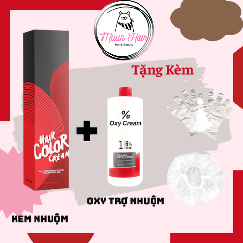Hair dye brown western [bundled oxygen + snap hair + gloves]-Muun.Store