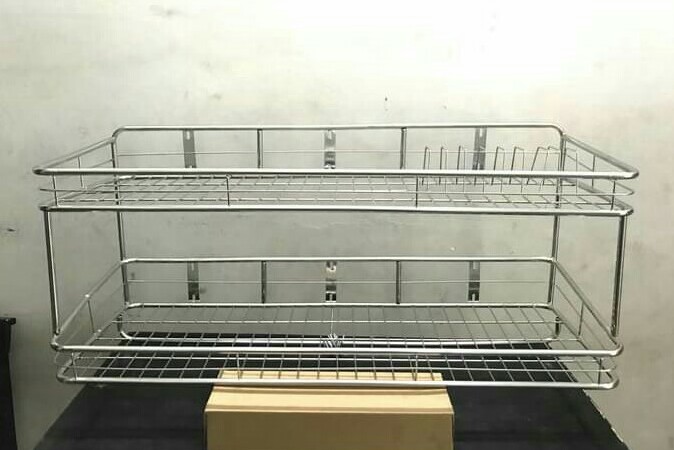 [HCM]KỆ CHÉN TREO 2 TẦNG INOX CAO CẤP ĐỦ SIZE