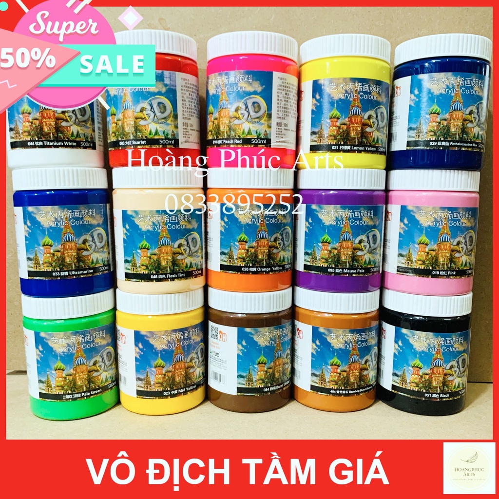 Màu acrylic 3D 500ml