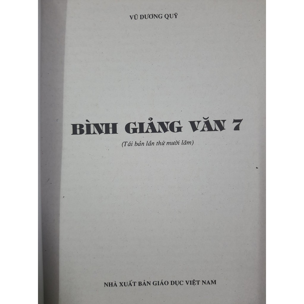 Sách - Bình giảng Văn 7