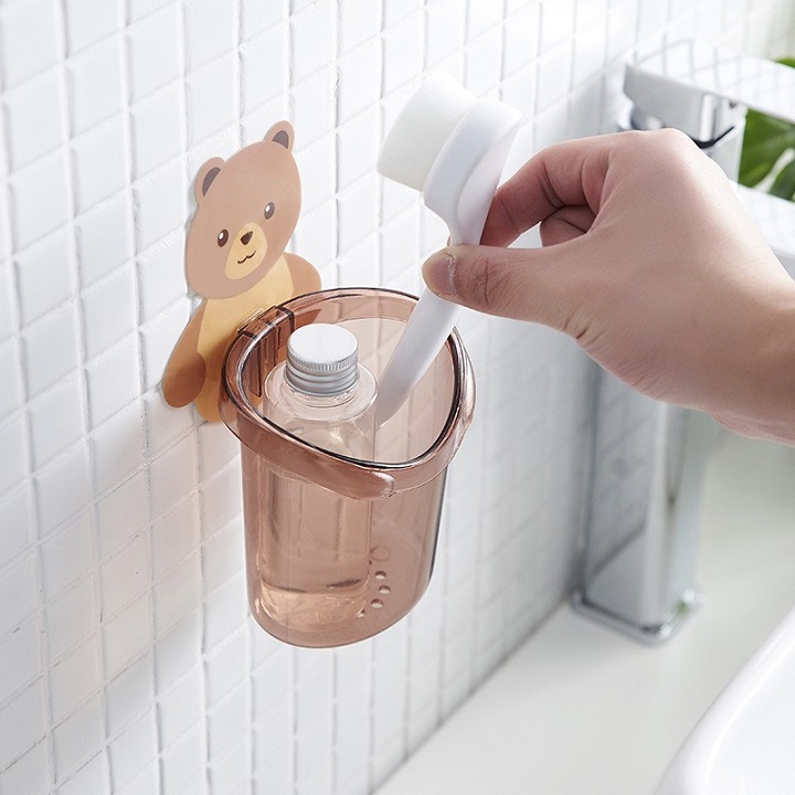 Bear wall mounted Cup-cute toothbrush & toothpaste cup