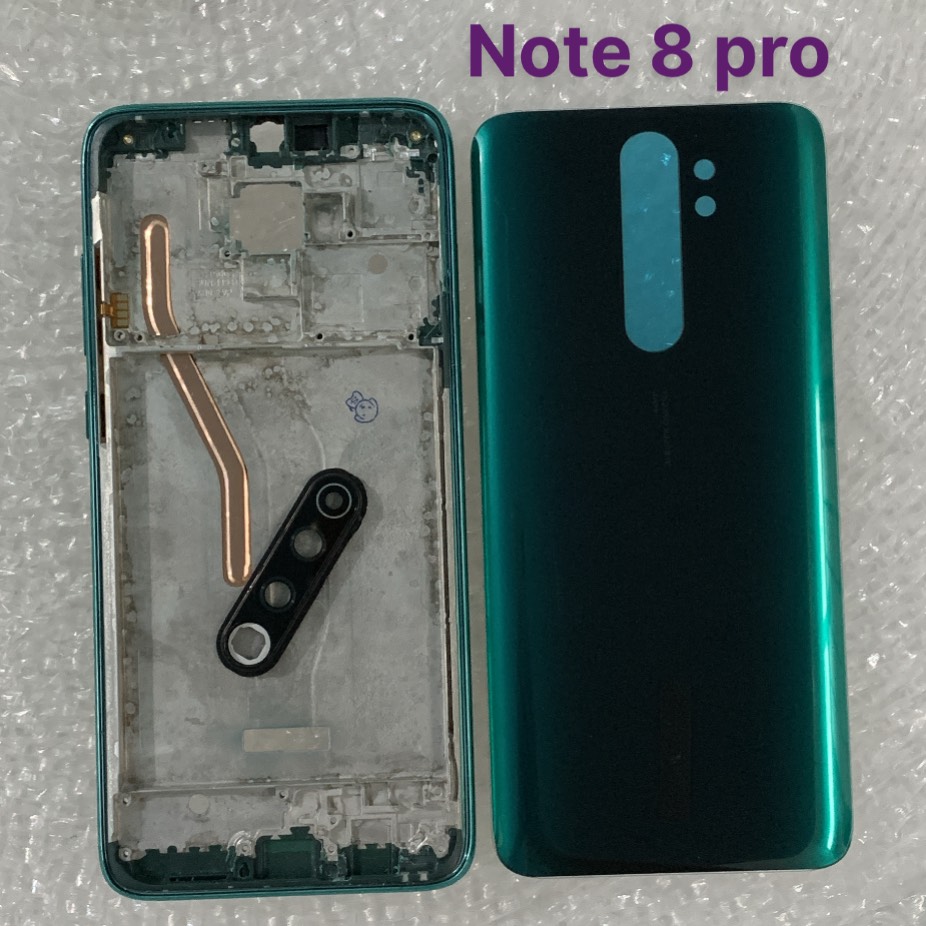 Bộ vỏ zin xiaomi Redmi Note 8 pro zin có cụm kính camera ,nút bấm