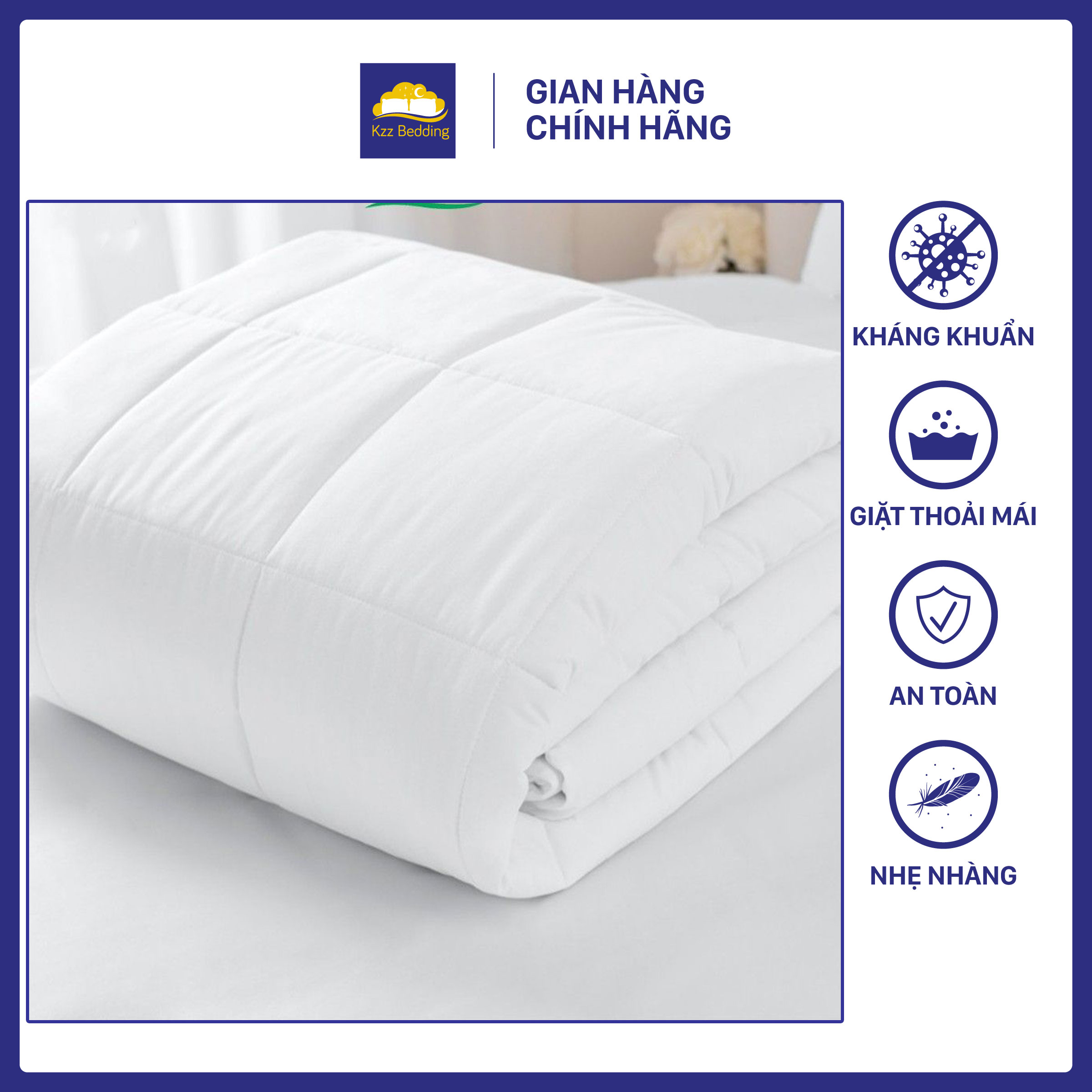 Ruột chăn chần bông tấm kháng khuẩn dày dặn kzz