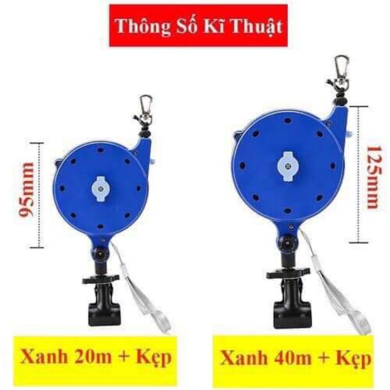 Dây bảo hiểm cần câu đài co giãn, guồng bảo hiểm tự rút