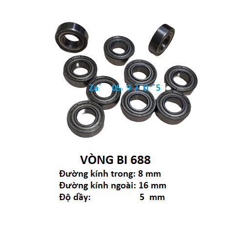 10 Vòng bi 688 RBI - Vòng bi thay thế cho bạc quạt