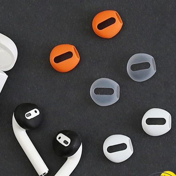 Bộ 2 Nút Đệm Tai Bằng Silicon Chống Trơn Trượt Chống Bẩn Cho Tai Nghe Airpod Bluetooth 1 2 I11 I12 AP103