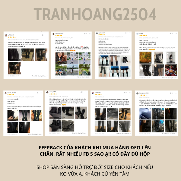 [ full hộp] boot đùi chiến binh tăng chiều cao  siêu ngầu