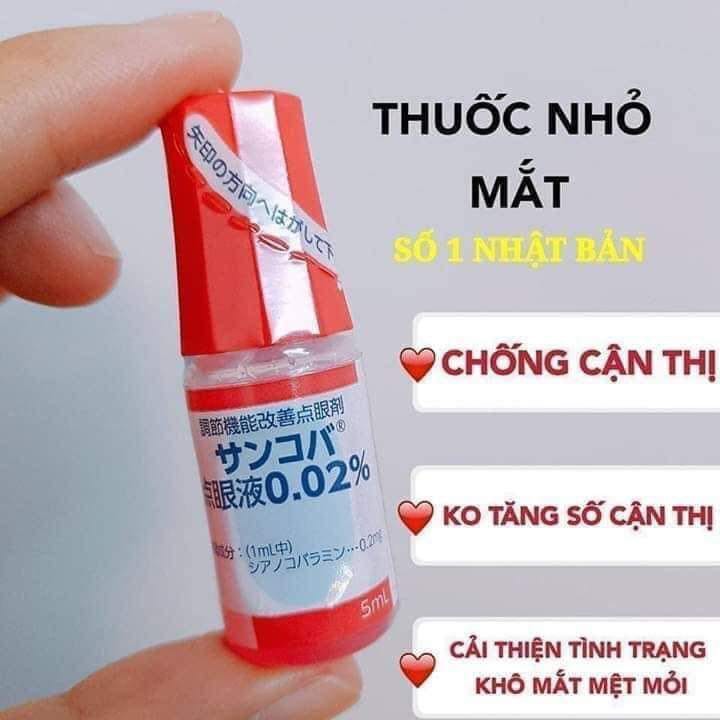 Nhỏ mắt cận thị Sancoba Nhật Bản 5ml