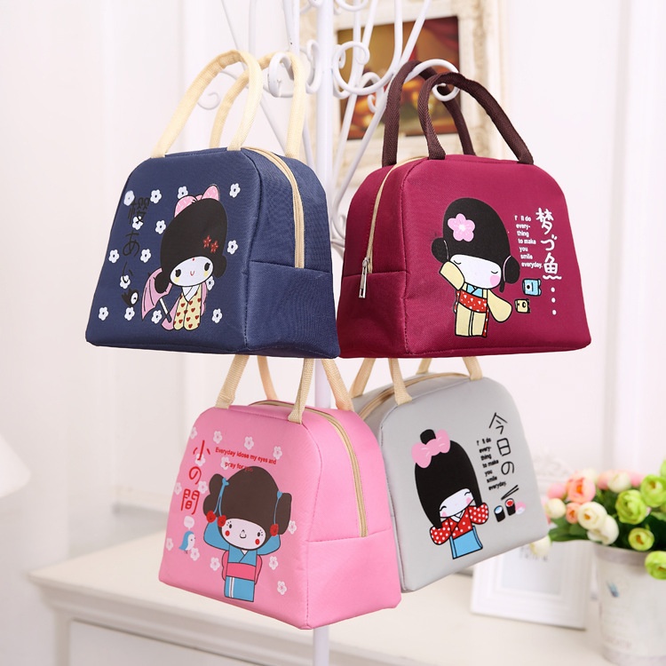 TÚI ĐỰNG ĐỒ ĂN TRƯA CÁCH NHIỆT 02 LỚP NHIỀU MÀU_Túi giữ nhiệt thực phẩm Túi đựng cà men Túi đựng cơm trưa túi ăn trưa văn phòng túi đựng hộp ăn trưa túi đưng cơm