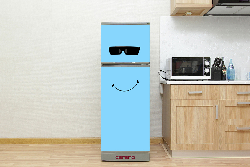 Decal dán tủ lạnh cao cấp - smile 2
