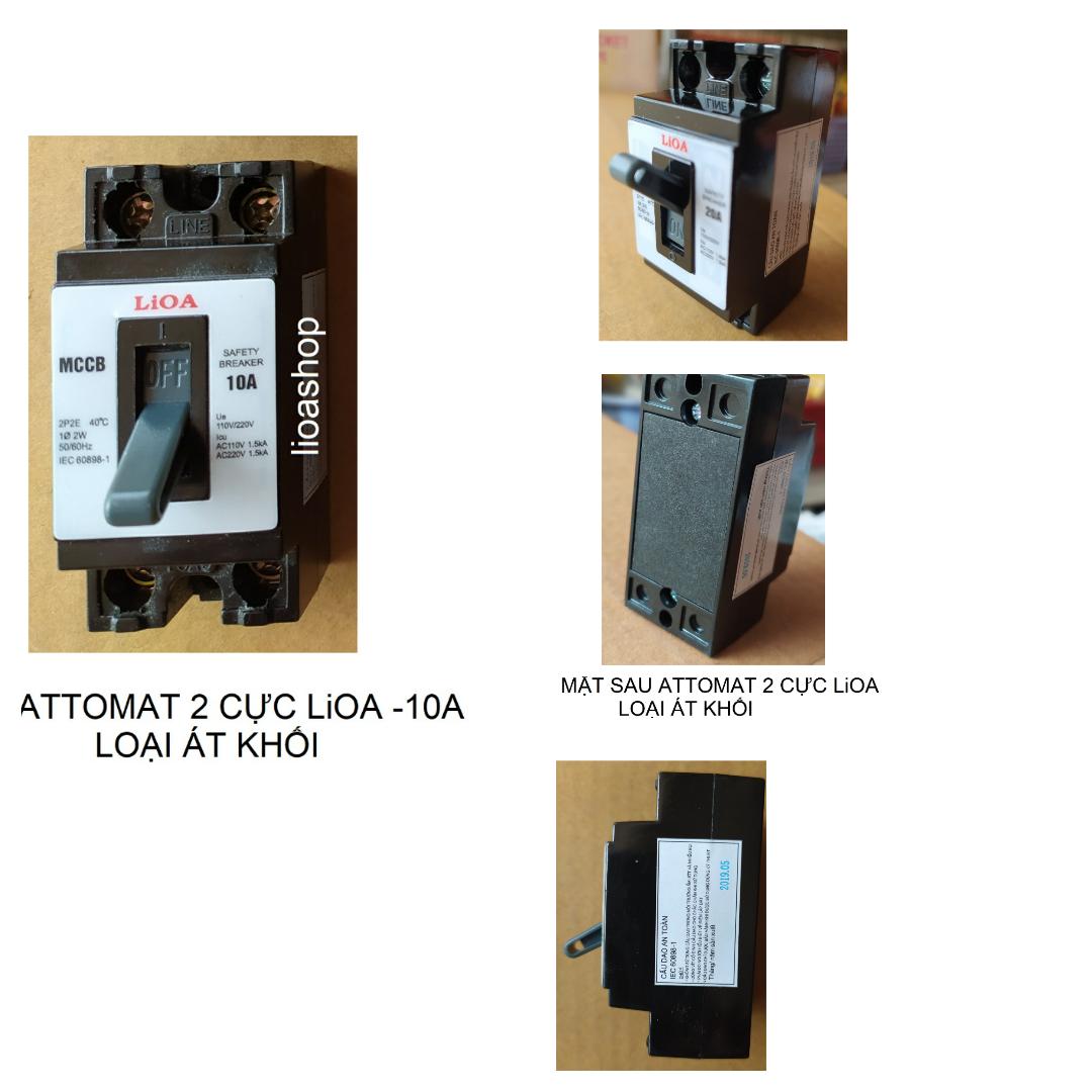 ATTOMAT 2 CỰC LiOA TỪ 5A-30A DÒNG ÁT KHỐI