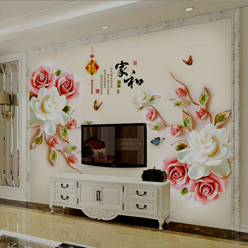 TRANH DECAL HOA HỒNG 3D