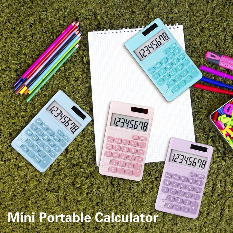 Student Calculator High Sensitivity Calculator with Solar Panel Auto Powered Kids Calculators Solar Basic Calculator for Homes Offices presents