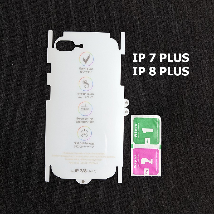 Dán chống xước PPF mặt lưng full viền Iphone 7 Plus - 8 Plus