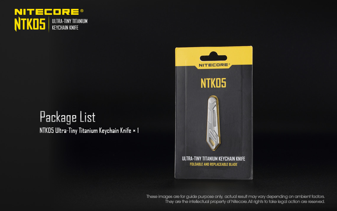 Móc khóa Dao rọc giấy Nitecore NTK05 Titanium