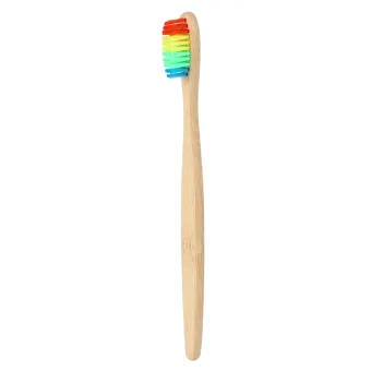 bamboo toothbrush rainbow
