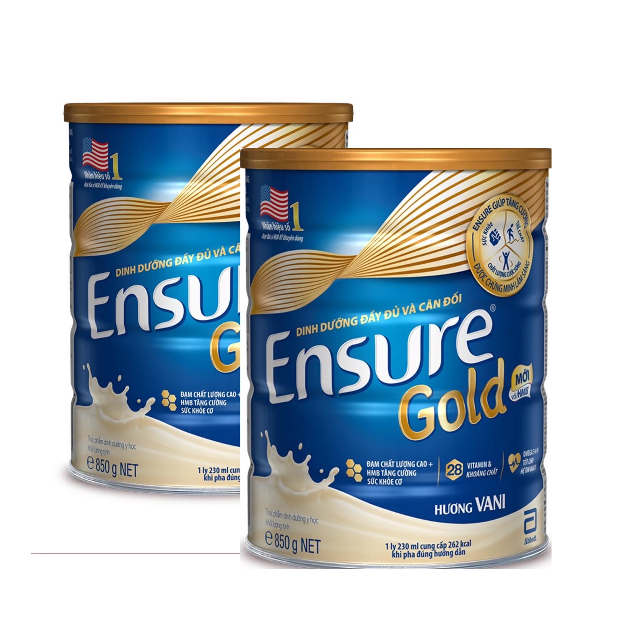 Sữa Bột Ensure Gold hương VANI 850gr(Date 06-2024)