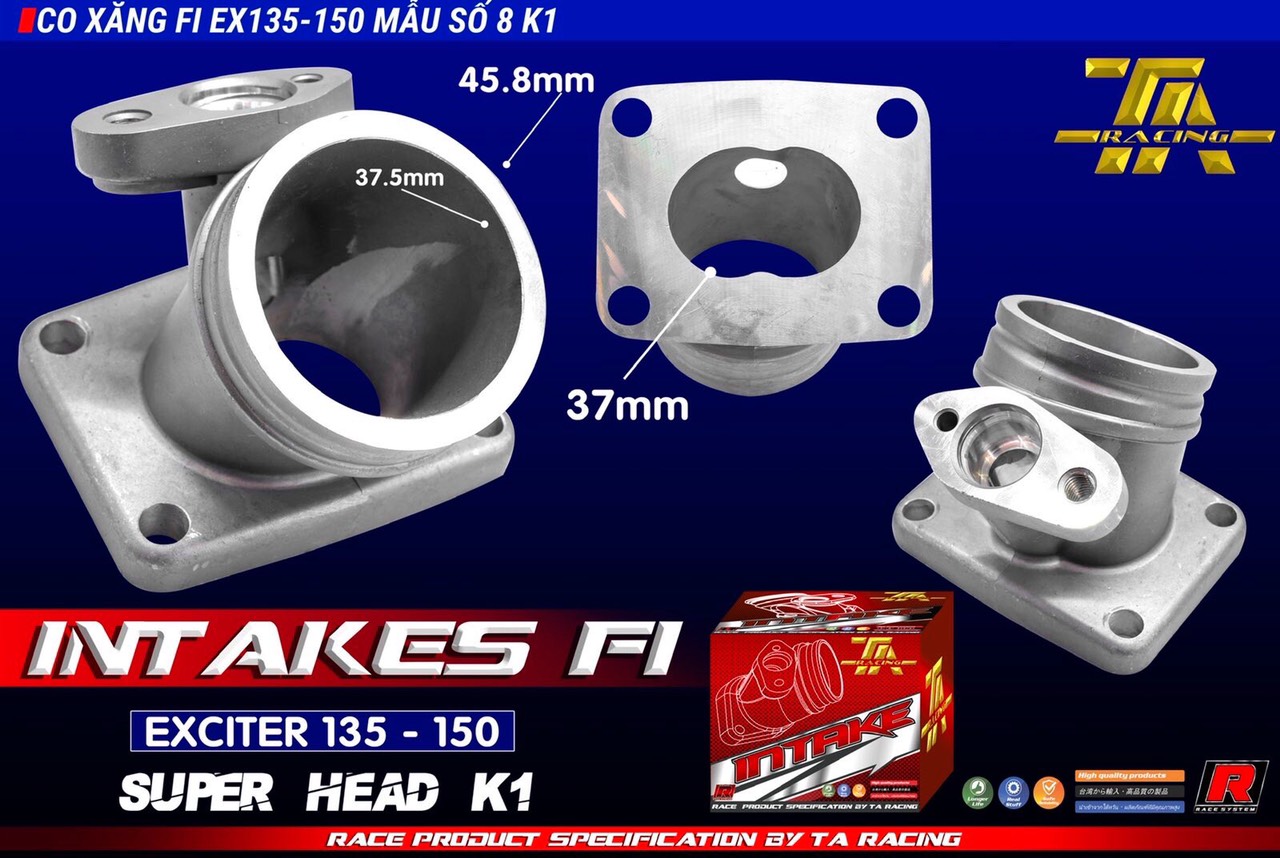 Co Xăng TA Exciter 150, Exciter 135 Lên Fi Số 8