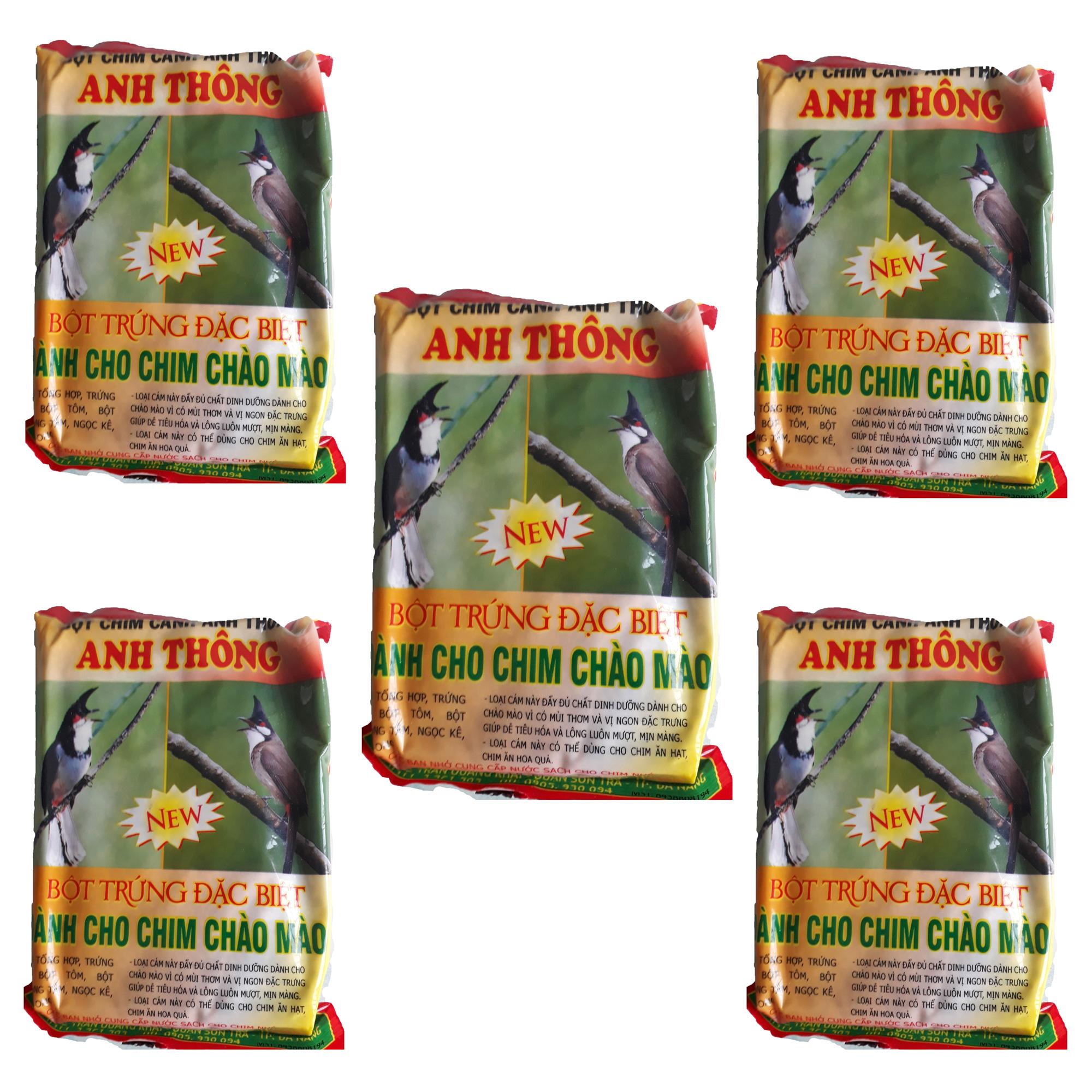 Combo 5 Gói Thức Ăn Chim Chào Mào Anh Thông 150g - Cám Chim Chào Mào