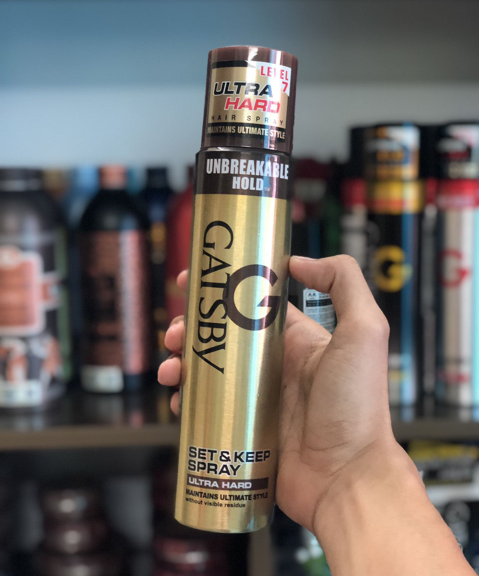 Gôm xịt giữ nếp tóc gatsby extreme hold, ultra hard, super hard 250ml