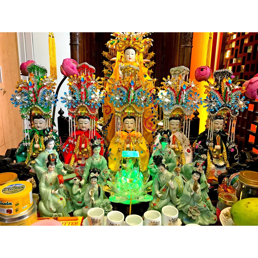Bộ 5 mão bà ngũ hành nương nương - màu ngũ sắc