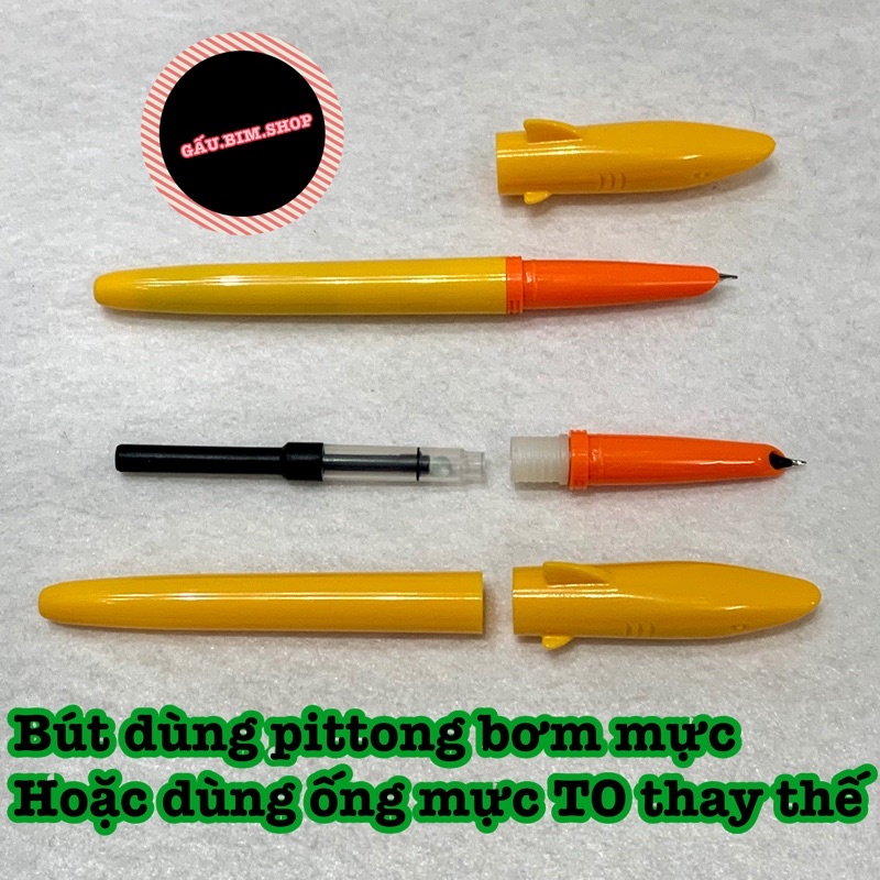 Bút máy hình Cá Mập - Ngòi kim tinh, ngòi trơn