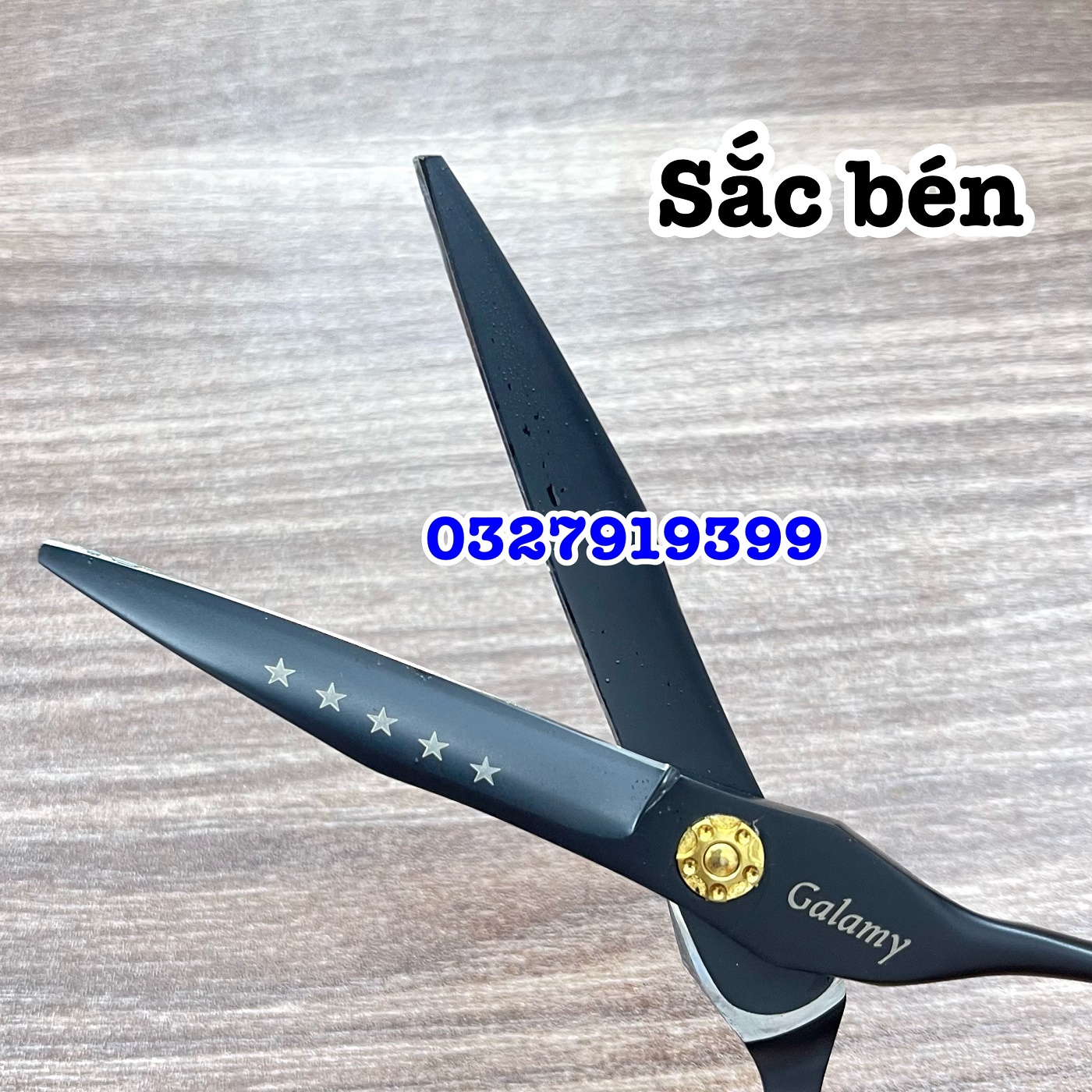 Kéo cắt tóc Nhật Galamy đen 5 sao 6.0