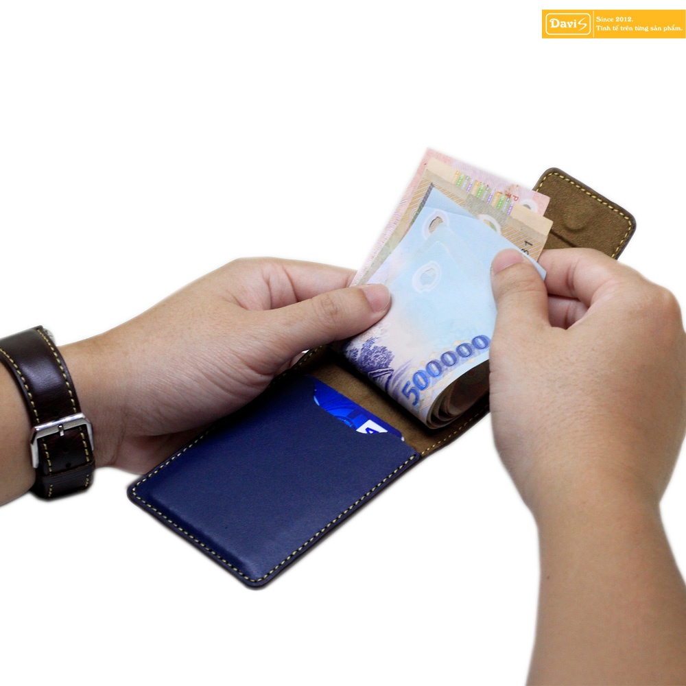 Money clip genuine leather - Davis (Black)