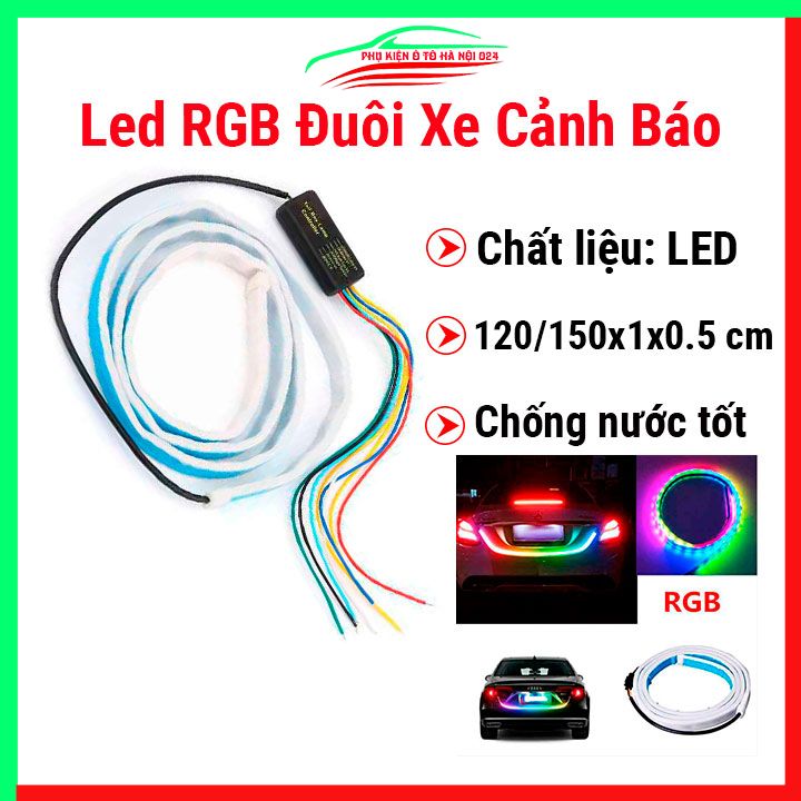 Đèn Led RGB đuôi xe 150cm báo hiệu cảnh báo an toàn phanh khẩn cấp chuyển hướng di chuyển