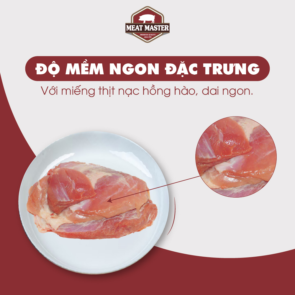 Thịt đùi heo Meat Master (400 G) - Thịt heo mát ngon, mềm mọng, ngọt thịt