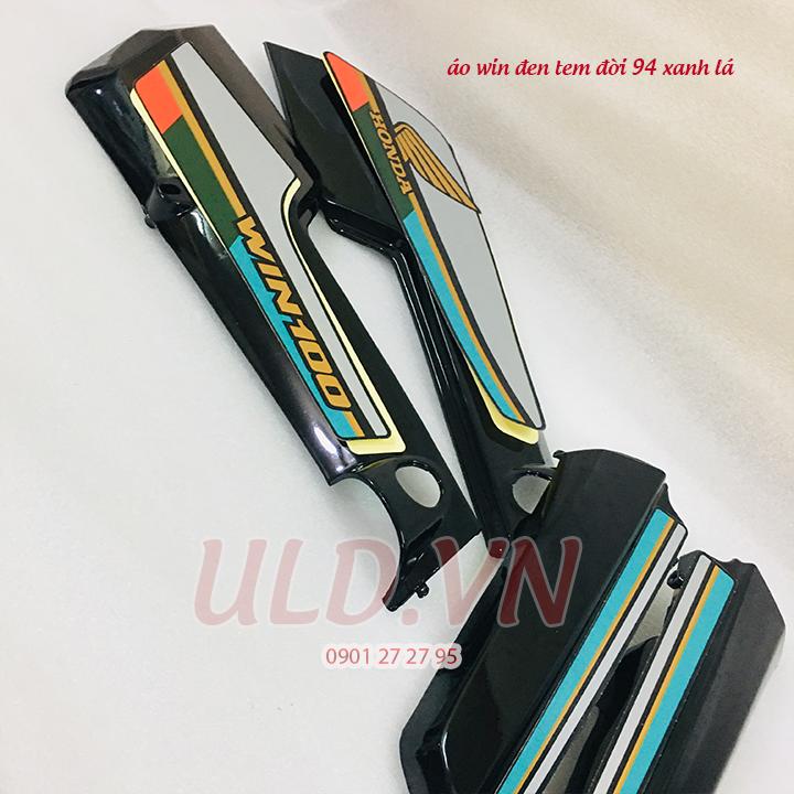 ÁO WIN ĐEN TEM ĐỜI 94 MÀU XANH LÁ