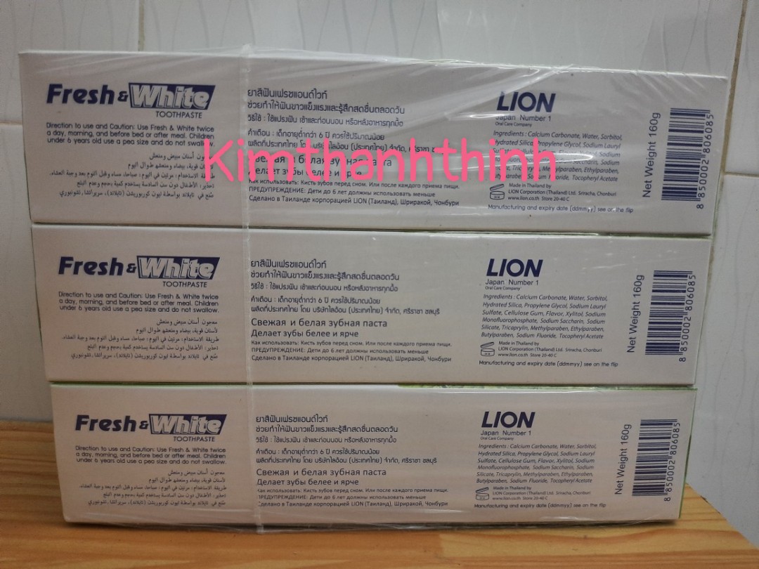 (KTT) Kem đánh răng Fresh & White 160 gr - Xuất xứ Thái Lan