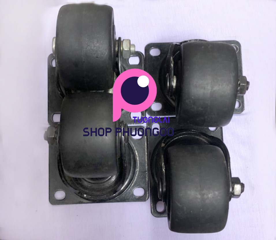 Bộ 4 bánh xe đẩy tải nặng 65x38