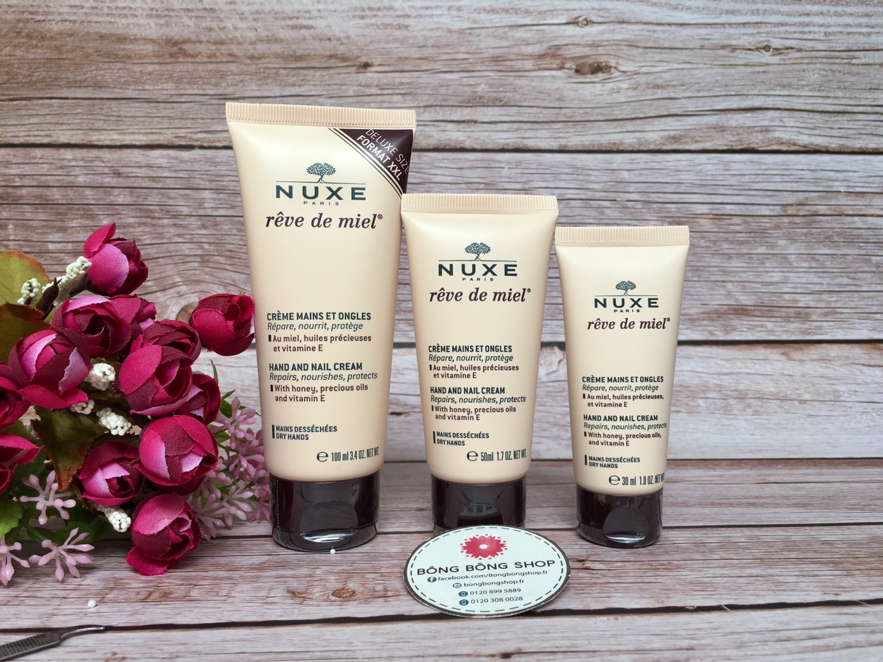 (Chuẩn Pháp-50ml/100ml) Kem dưỡng tay và móng Nuxe