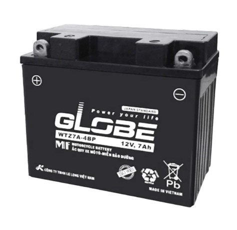 Ắc quy xe máy Globe 12V- 7Ah (WTZ7A-4BP)