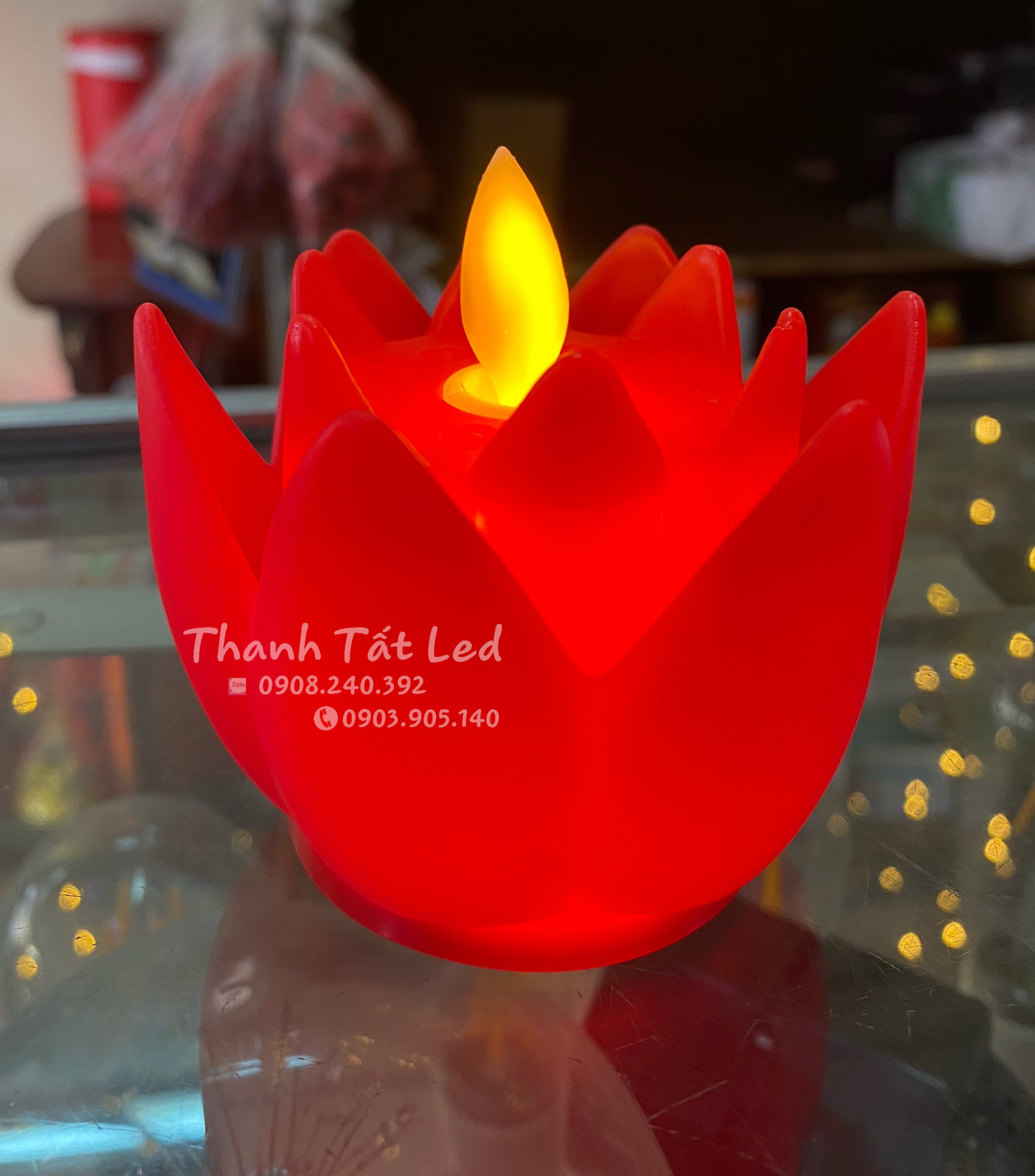 Nến sen điện tử tim lắc ( ĐÃ KÈM PIN )