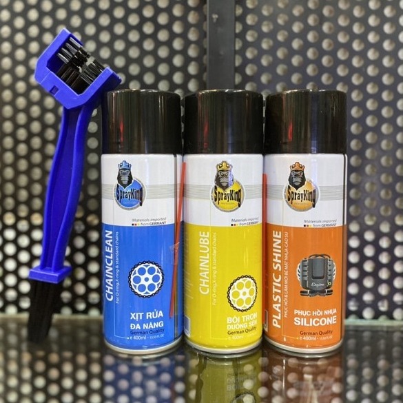 Combo 3 chai Sprayking rửa sên dưỡng sên dưỡng nhám 400ml [Mua Combo tặng bàn chải 3D]