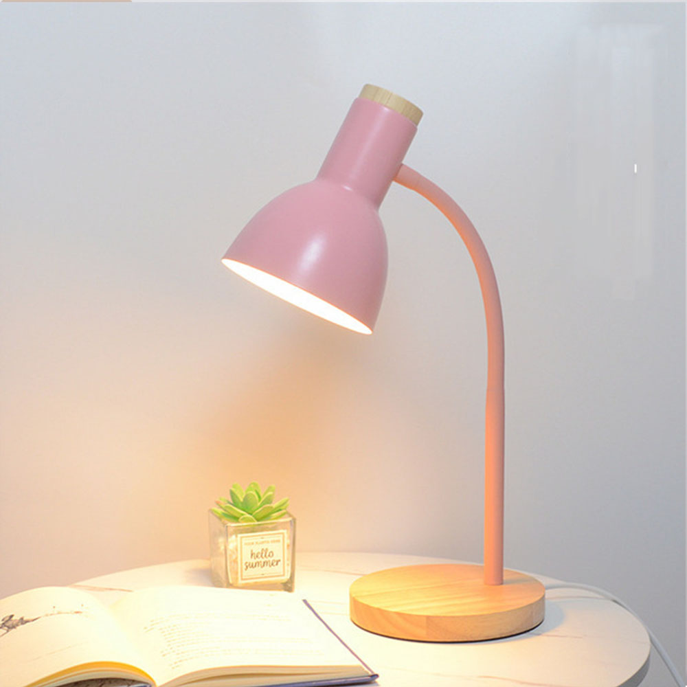 Đèn Để Bàn Học Chống Cận Đế Gỗ Bóng Led