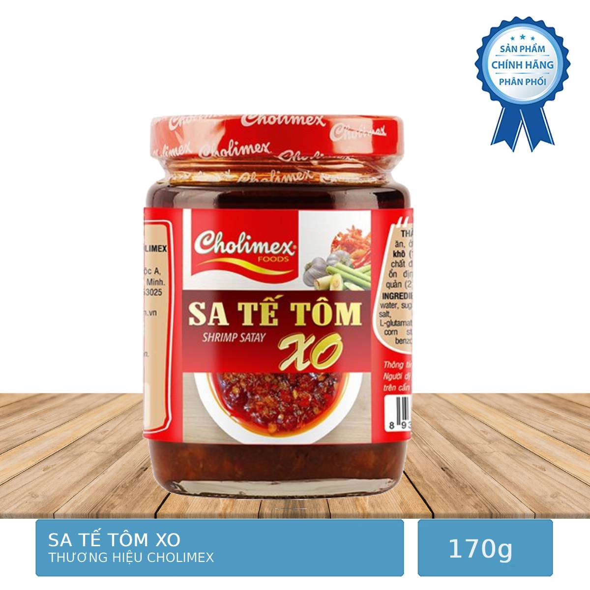 Sa Tế Tôm XO Cholimex Hũ Thủy Tinh 170g