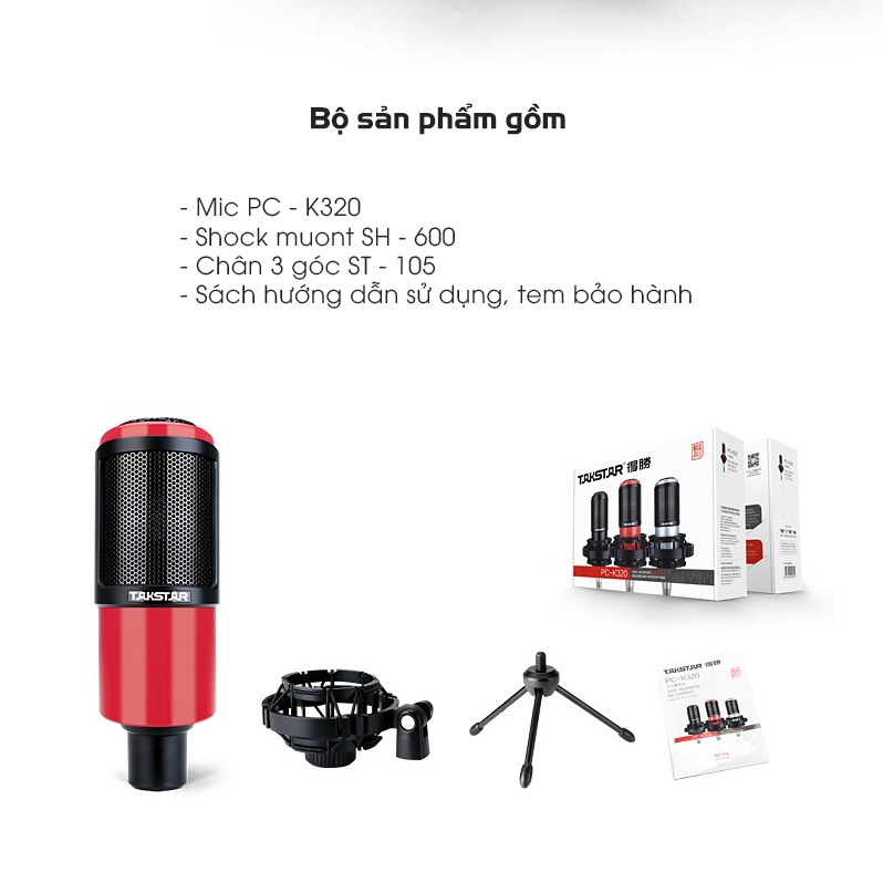 Mic thu âm Takstar PC-K320 hát karaoke thu âm livestream bảo hành 12 tháng, Mic karaoke, livestream,. micro thu âm chuyên nghiệp