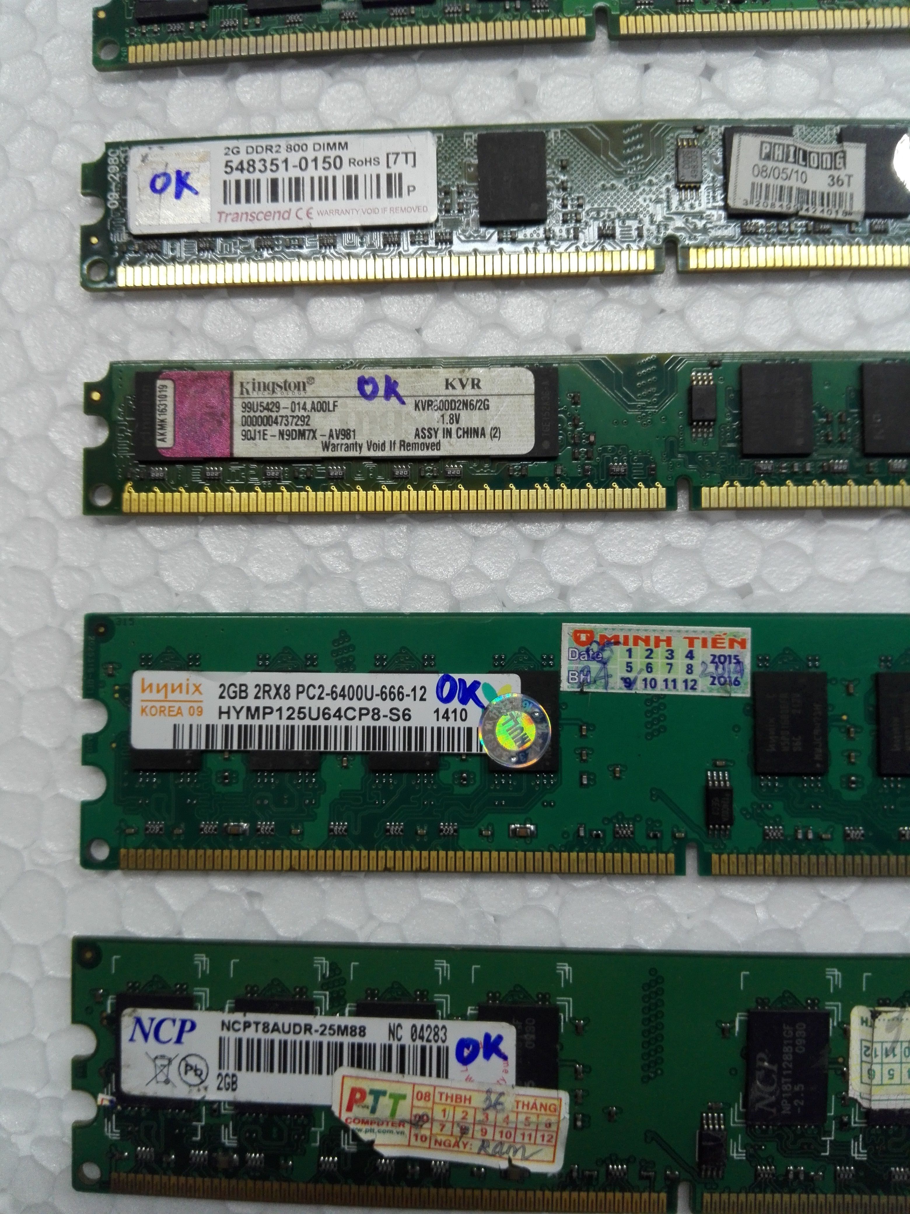 Ram DDR2 Máy tính để bàn 2G Bus 800