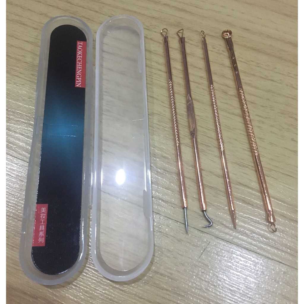 Bộ nặn mụn 4 cây cao cấp thép không gỉ