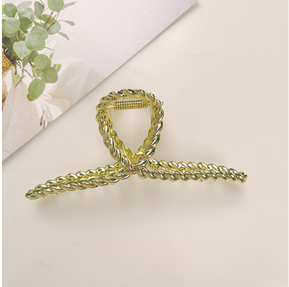 Kẹp gắp tóc kim loại size lớn hot trend Hàn Quốc