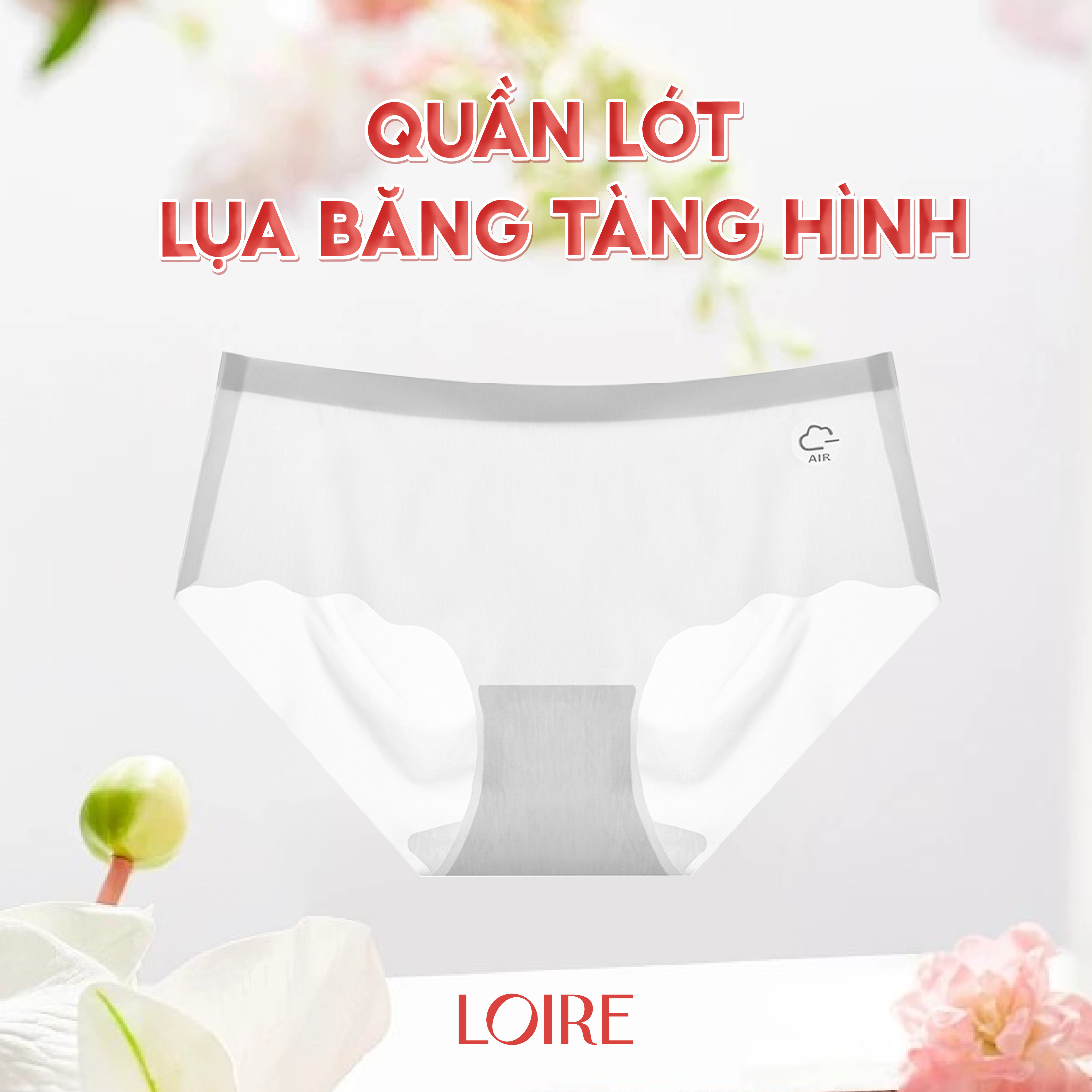 Quần Lót Lụa Băng Tàng Hình Loirechic QLBK86
