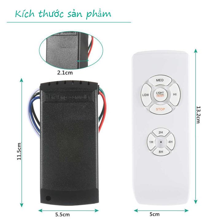 Bộ mạch điều khiển quạt trần kèm remote (tay điều khiển)