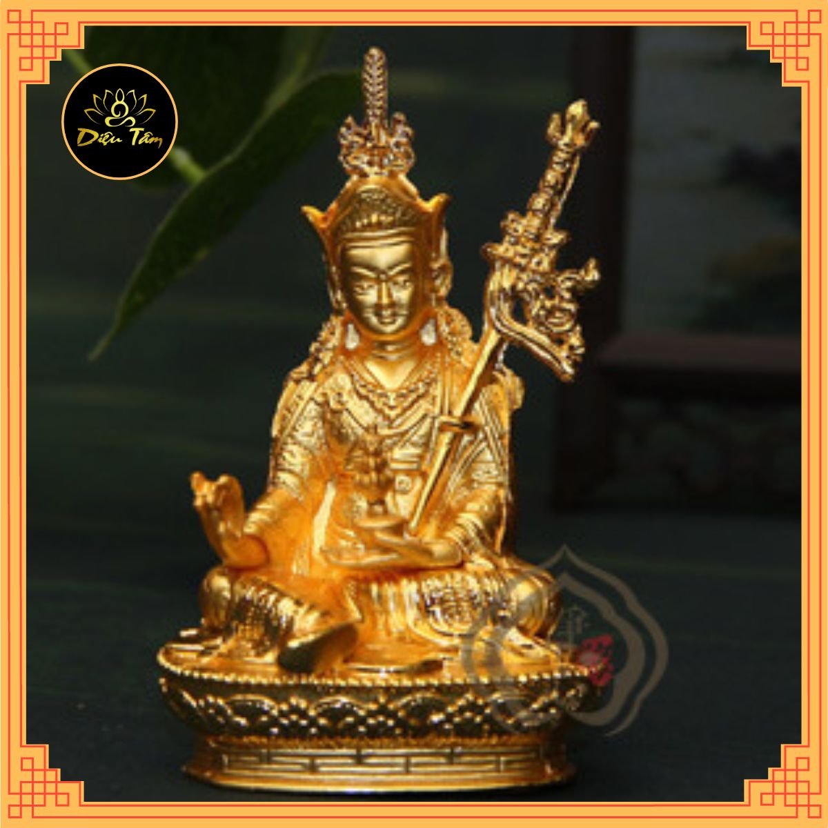 Tượng Liên Hoa Sinh - Tượng Phật Mật Tông đồ thờ cúng Diệu Tâm